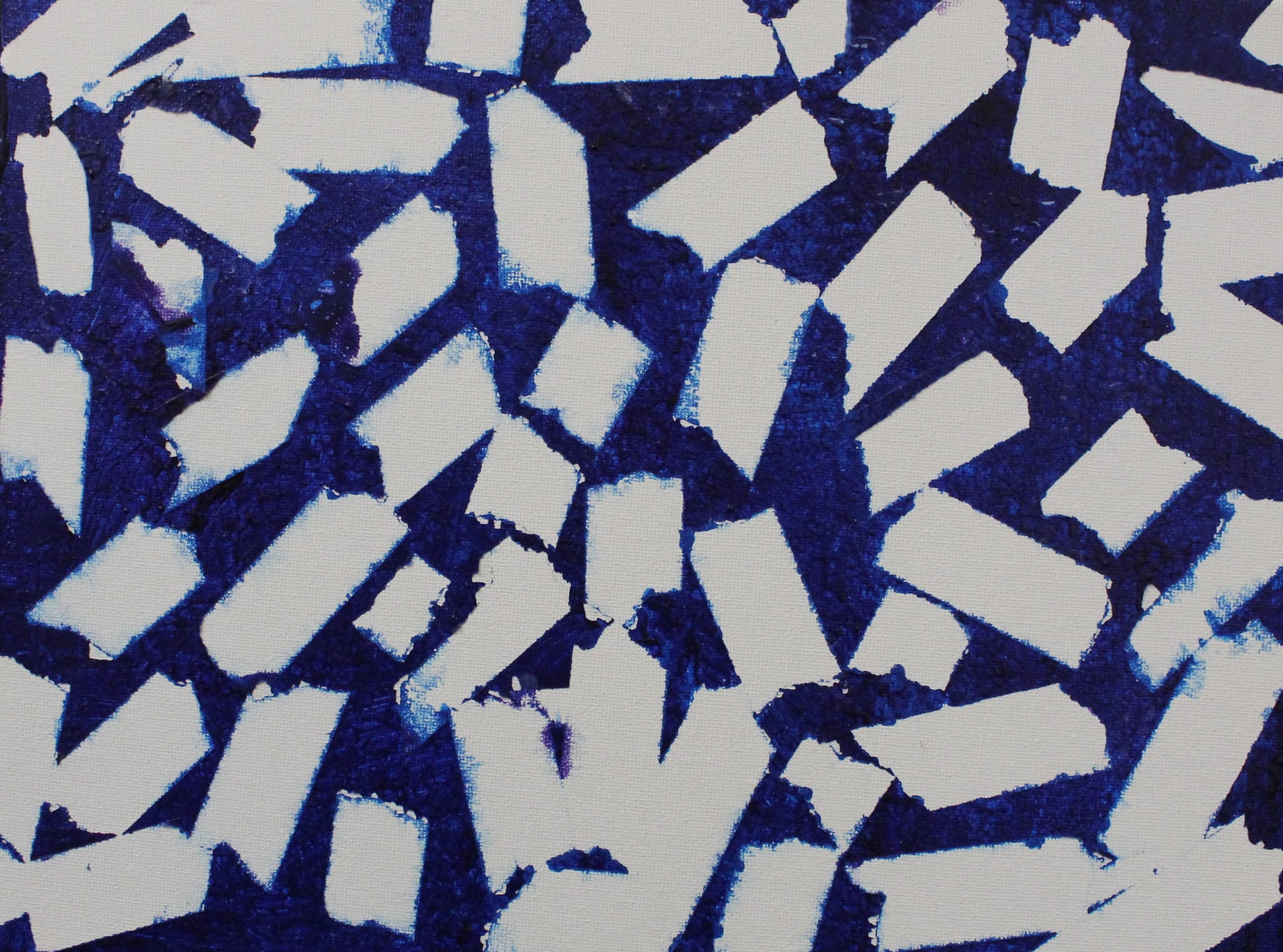 Chrissy T. White and Blue Abstract