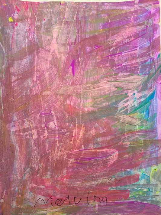 Melvina S. Purple Abstract Painting