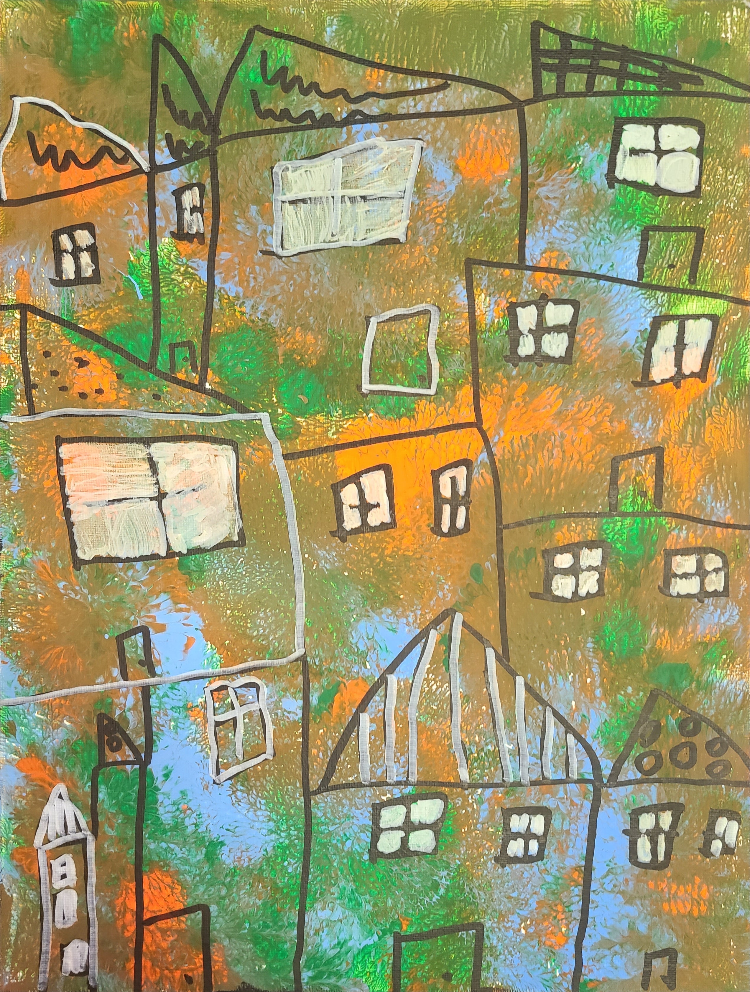 Layered Cityscape Painting-TD