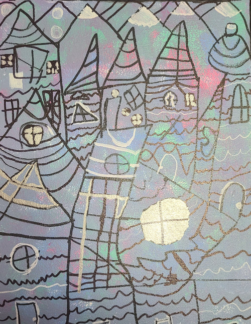 Layered Cityscape Painting-CW