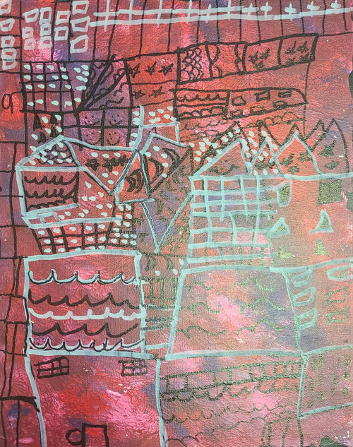 Layered Cityscape Painting-RK