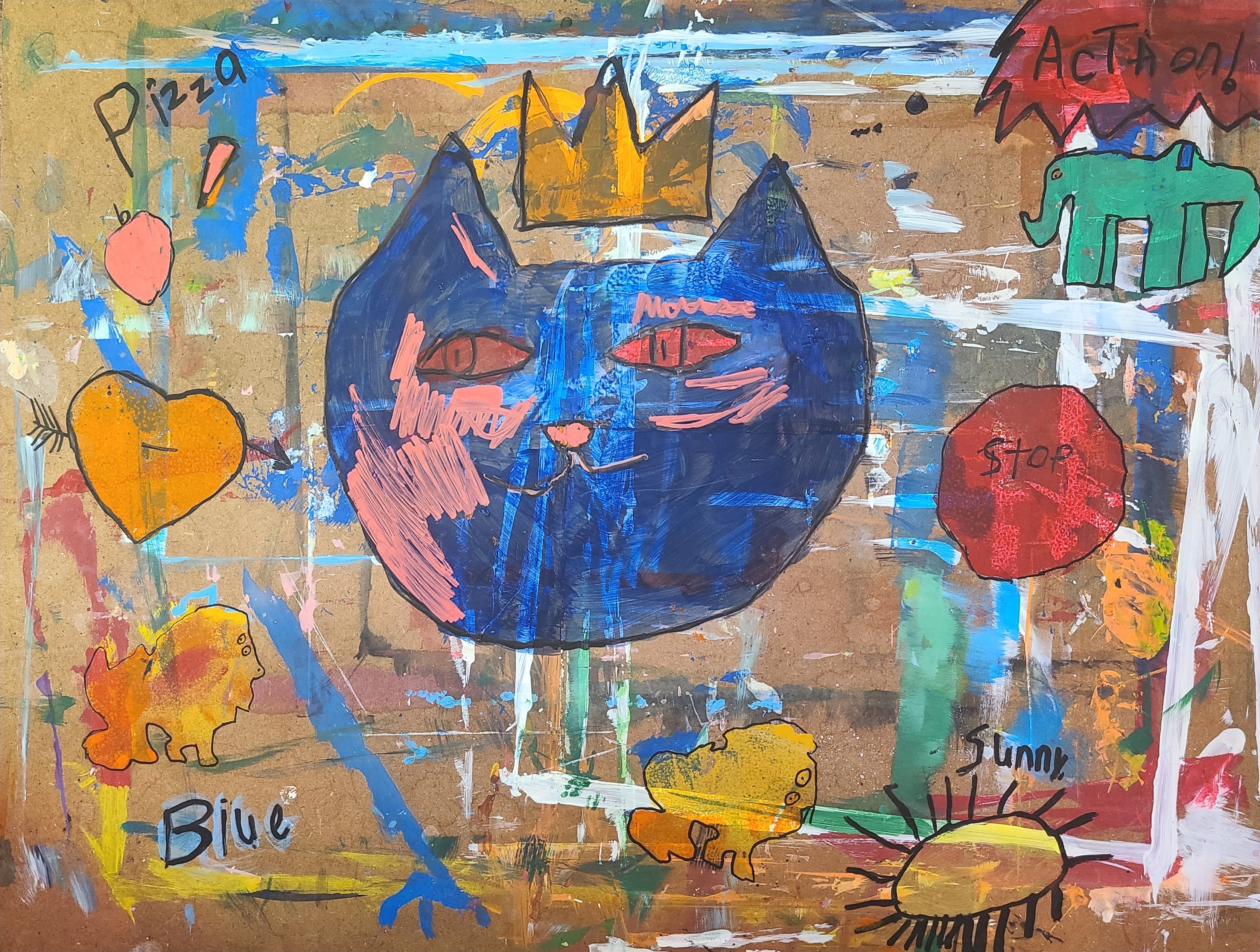Basquiat at Bost Graffiti Inspired Painting- TD