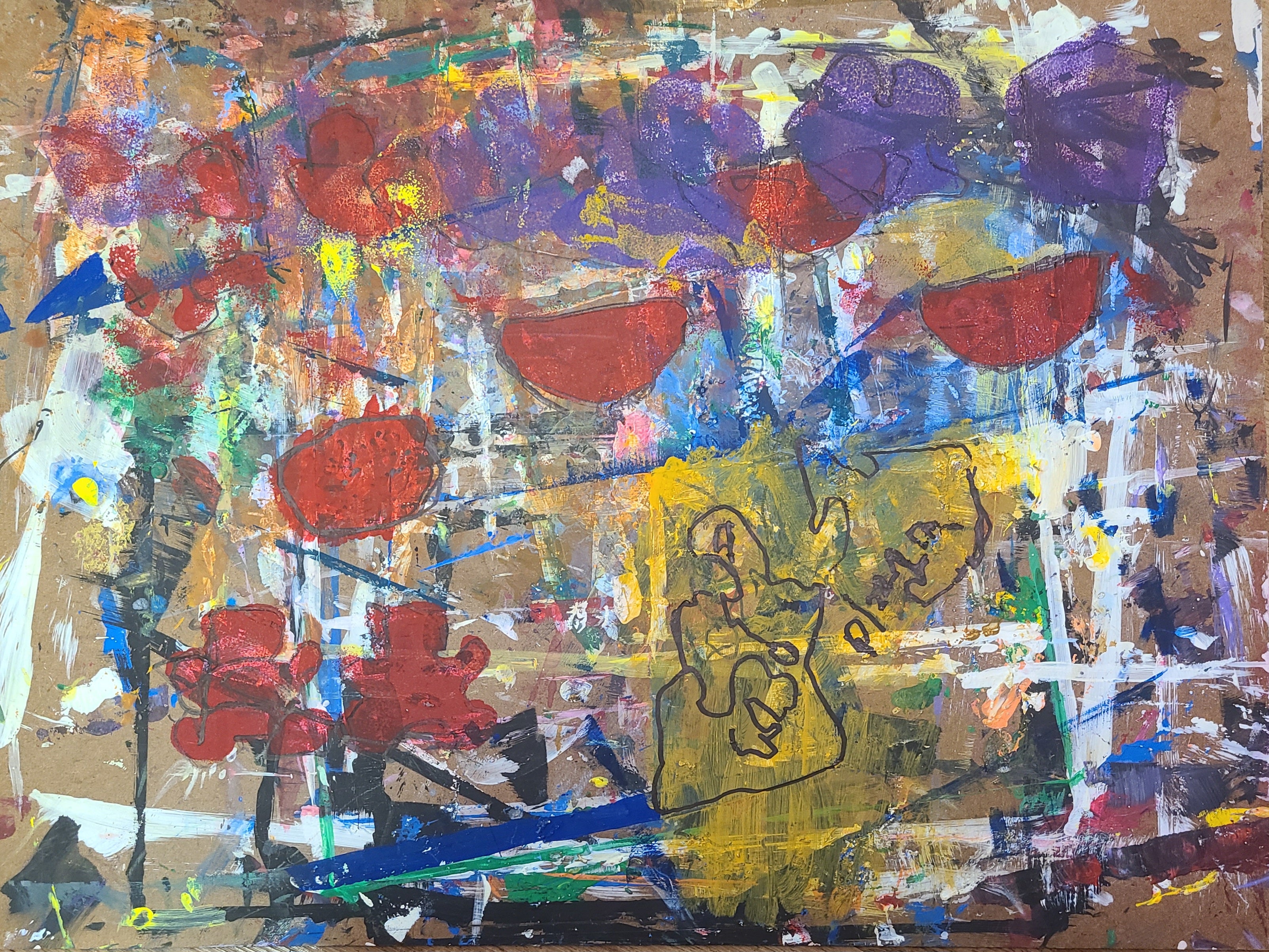 Basquiat at Bost Graffiti Inspired Painting- SL