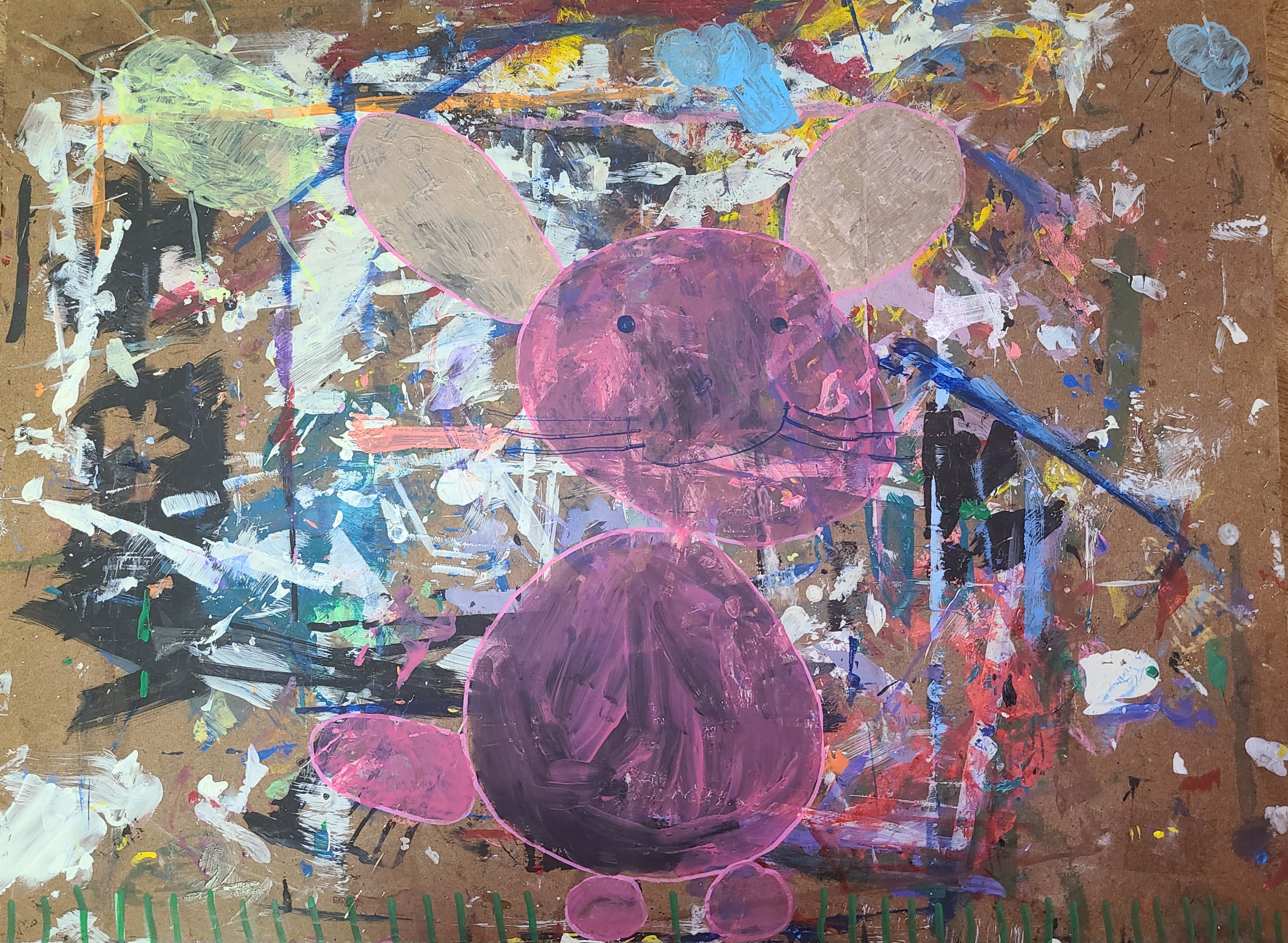 Basquiat at Bost Graffiti Inspired Painting- HN