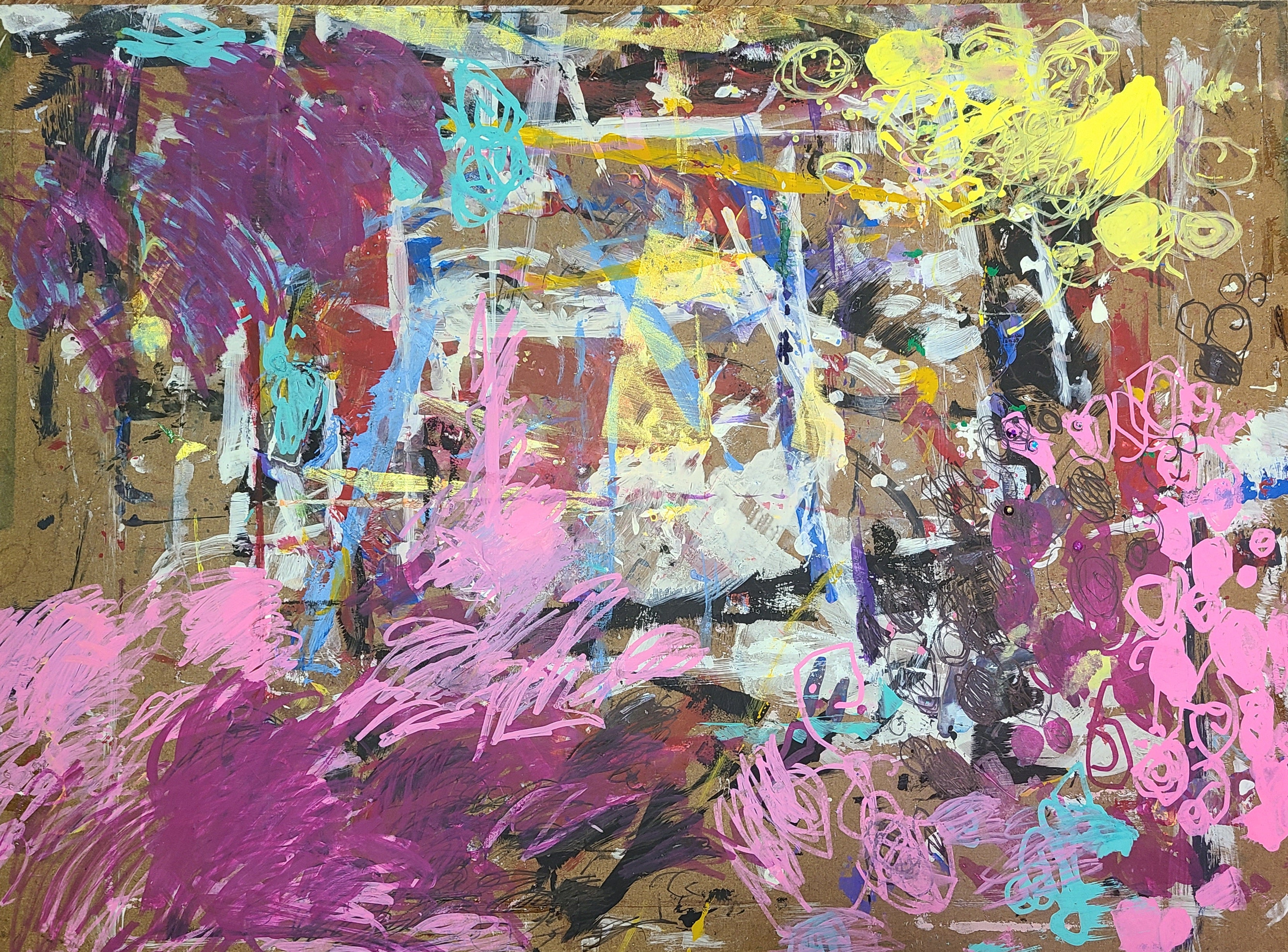 Basquiat at Bost Graffiti Inspired Painting- WJ