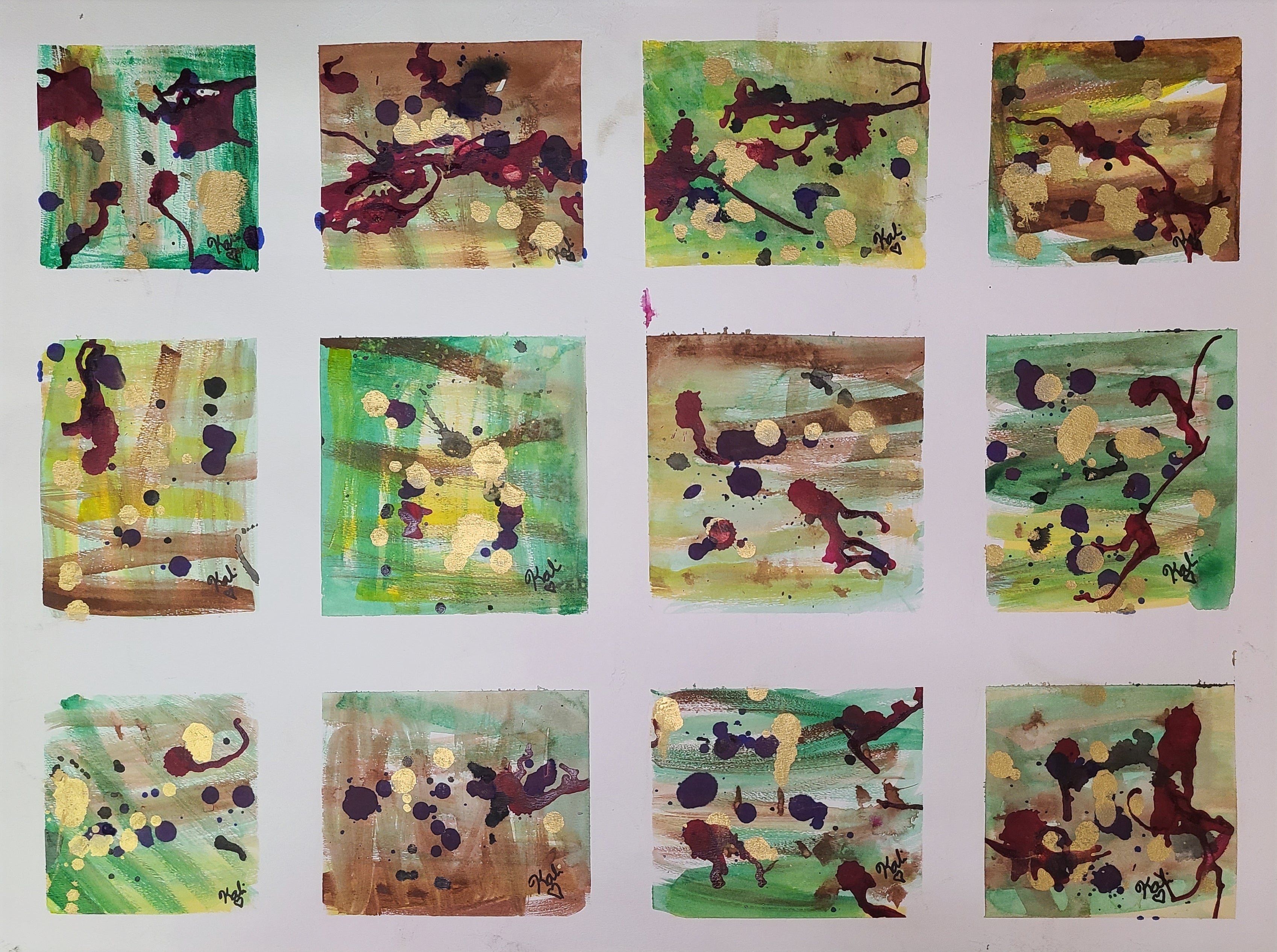 Abstract Watercolor Painting KJ