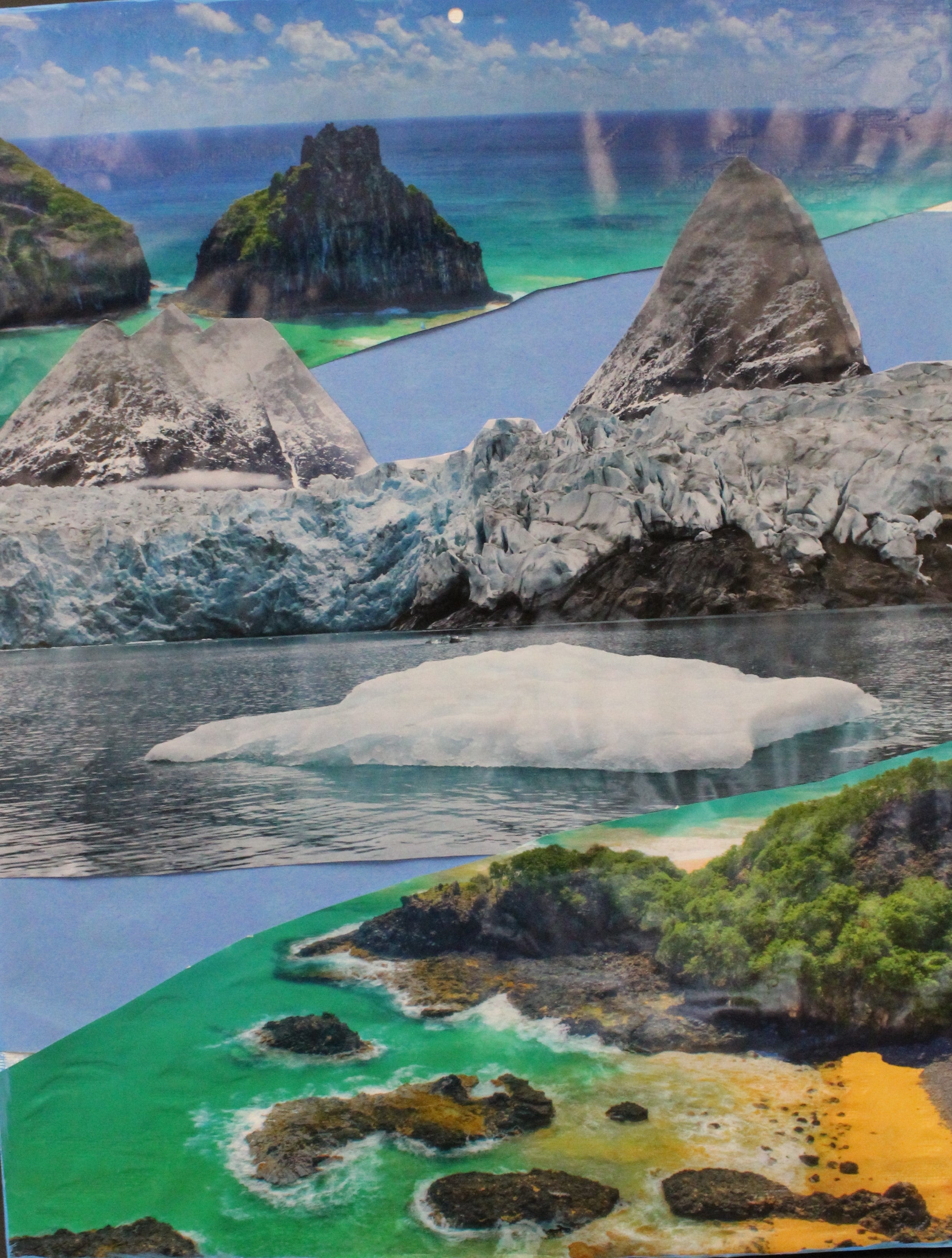 Chrissy T. Mountains at Sea Mixed Media Collage