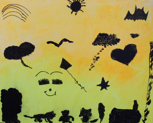 Melanie L. Fun in the Sun Silhouette Painting