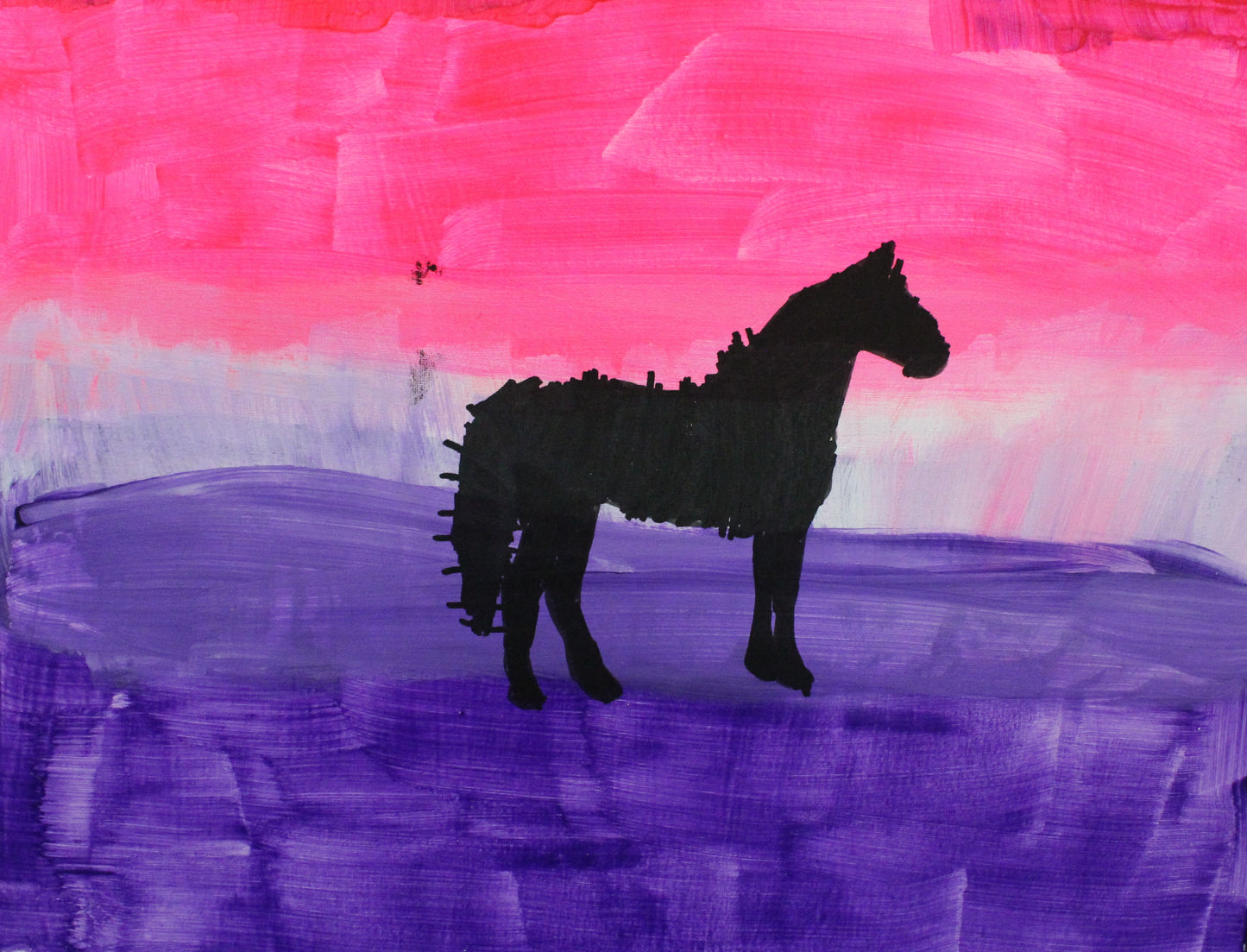 Kaliyah S. Horse Silhouette Painting