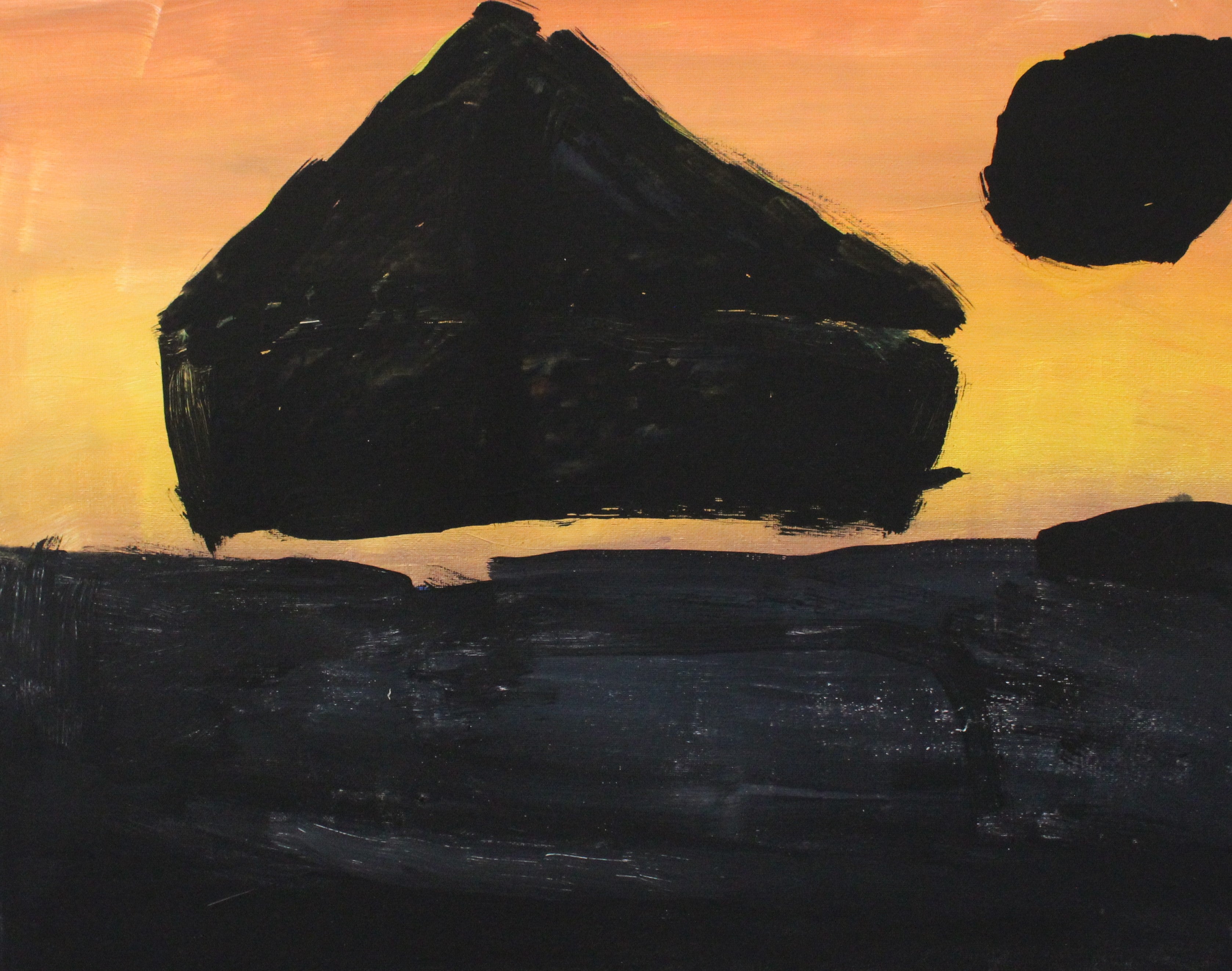 Jenny F. Boat Silhouette Painting