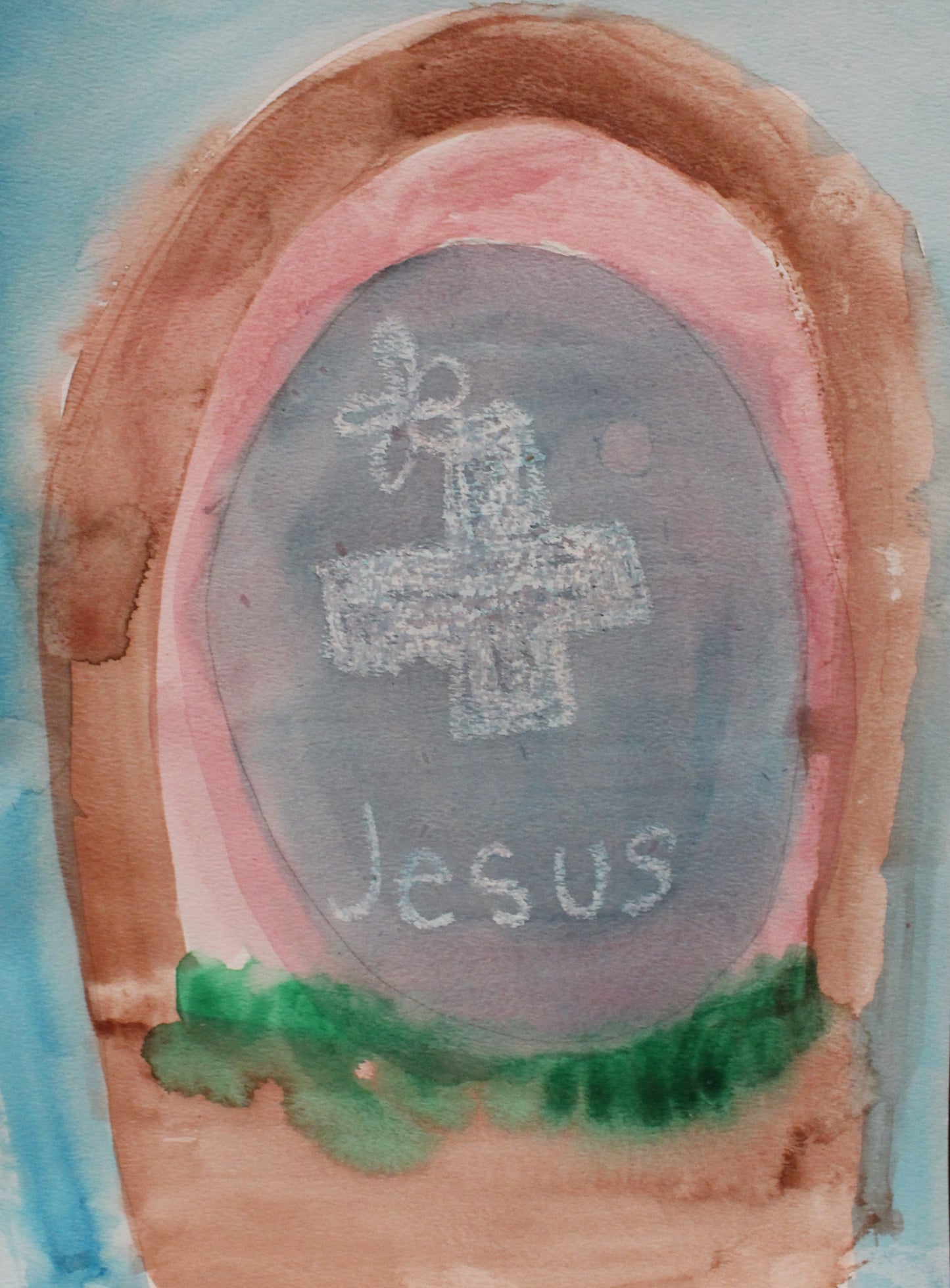 Shannon M. Jesus Watercolor Painting