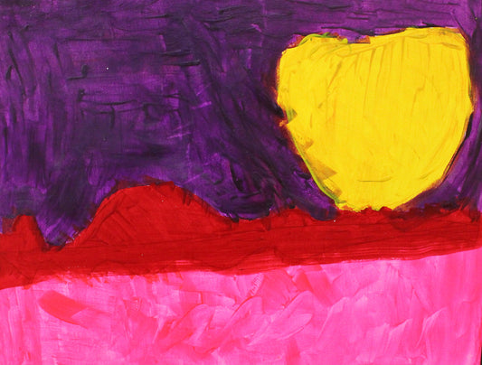 Kaliyah S. Sun in a Purple Sky Painting