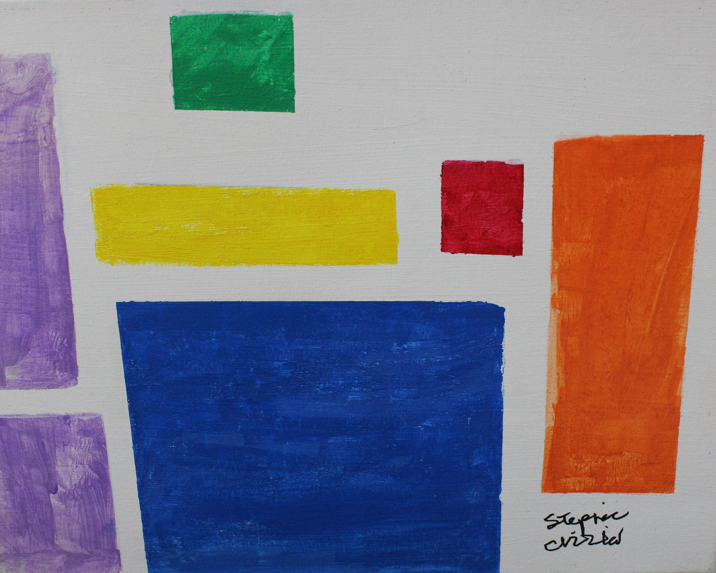 Stephanie K. Abstract Square Painting