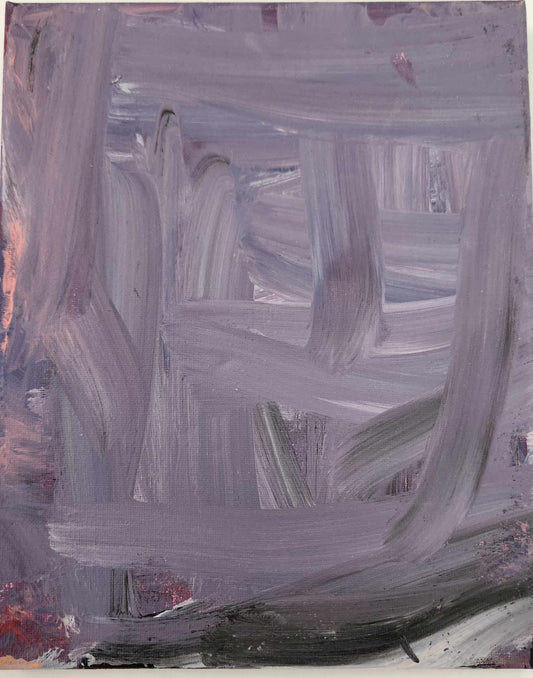 Melvina S. Purple Abstract Acrylic Painting