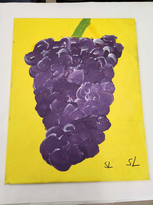 Sean L. Grape Acrylic Painting
