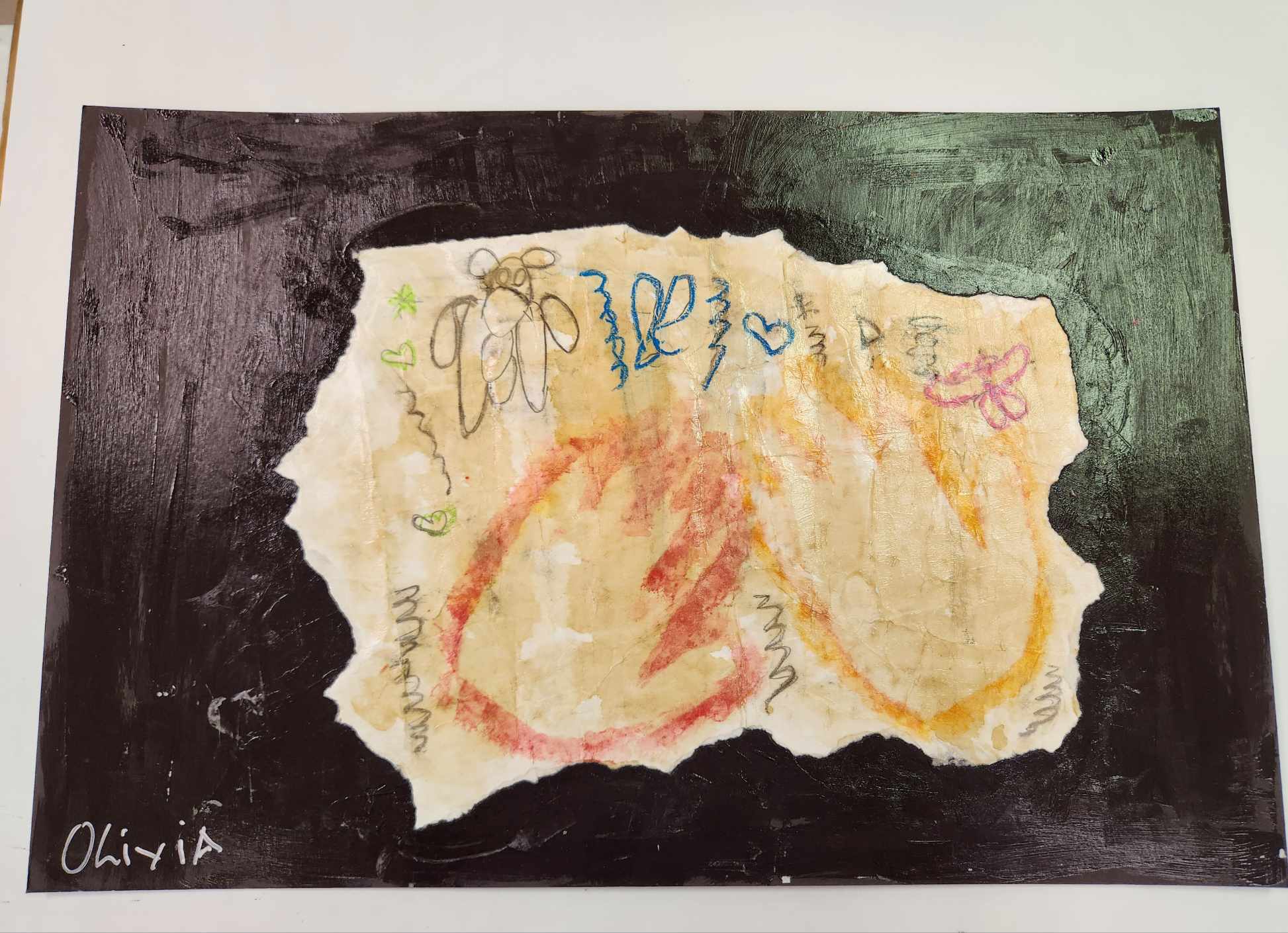 Olivia R. Chalk Pastel Cave Art