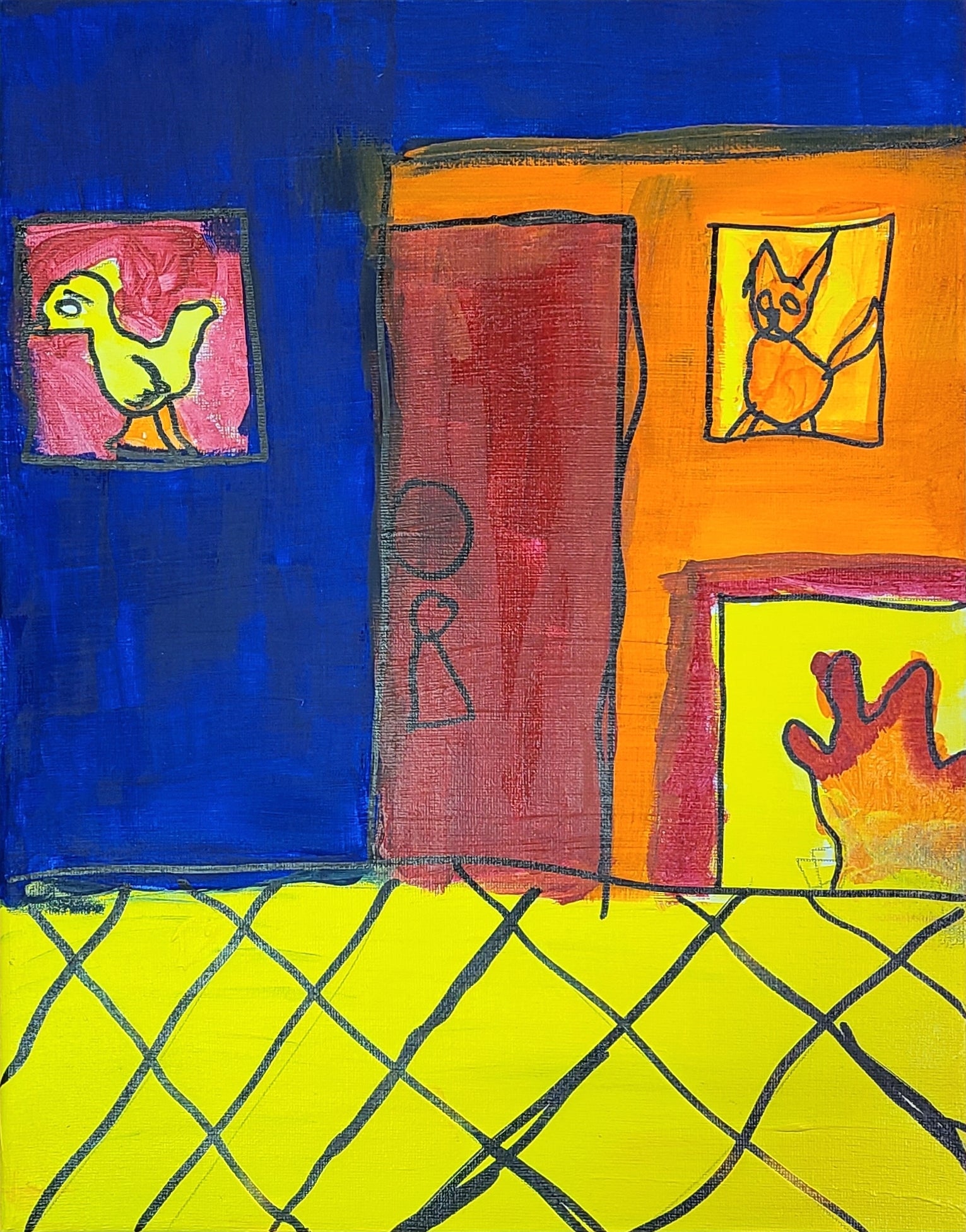 Fireplace Room Painting CW