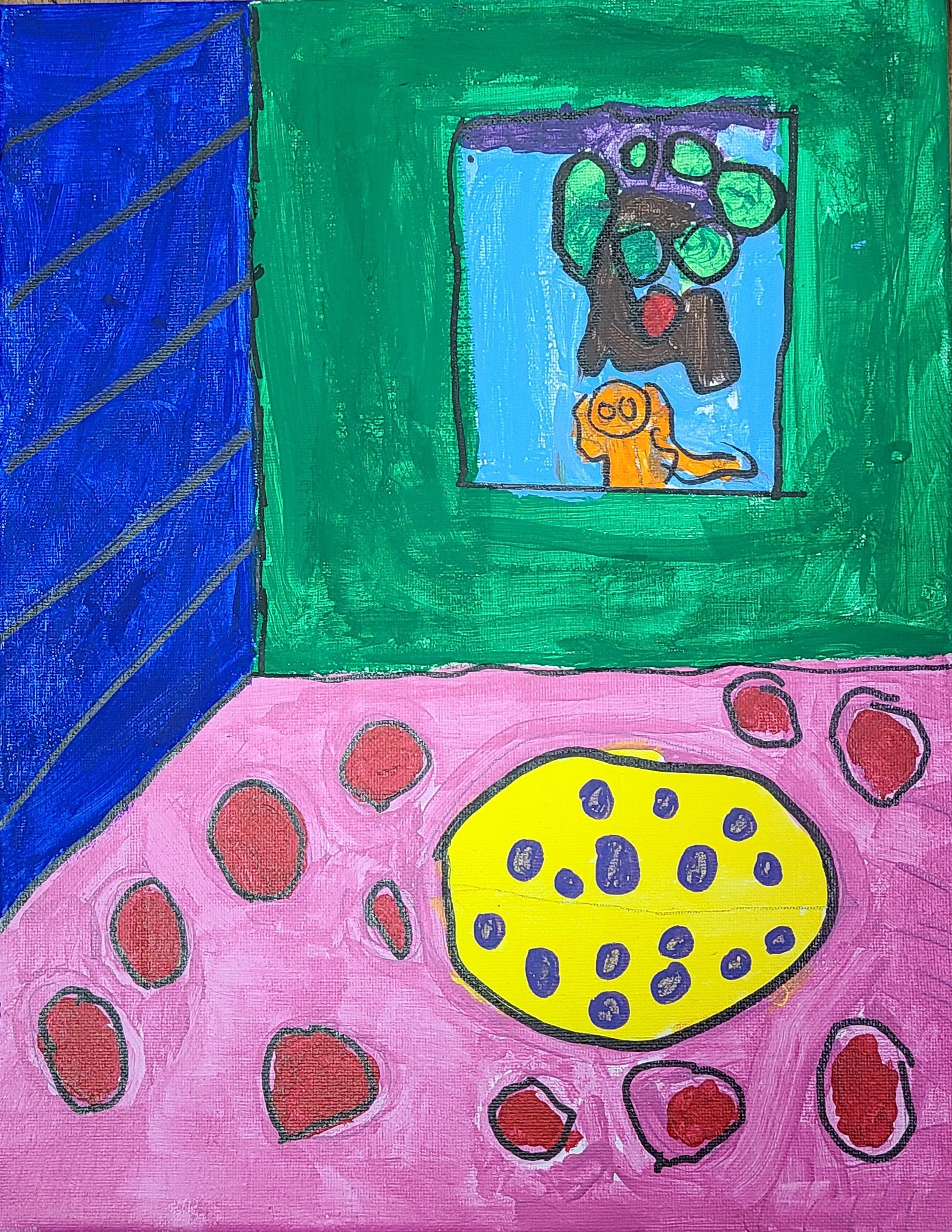 Room with a Yellow Rug Painting EA